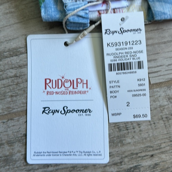 Reyn Spooner (Christmas) Rudolph the Red-Nosed Reindeer Toddler dress - Picture 3 of 4